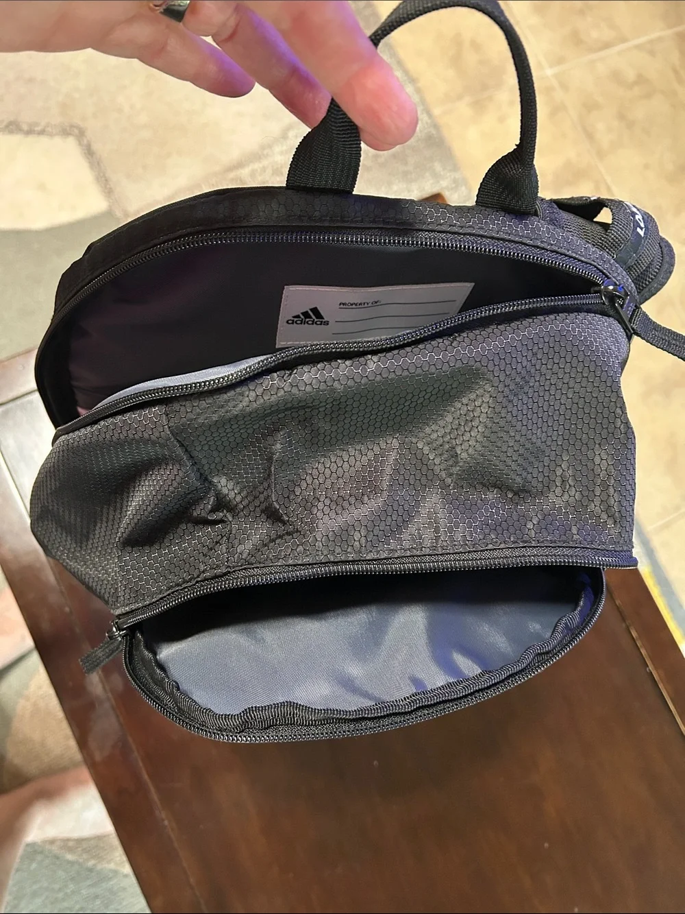 adidas Black Men's or Women’s Backpack with White Logo